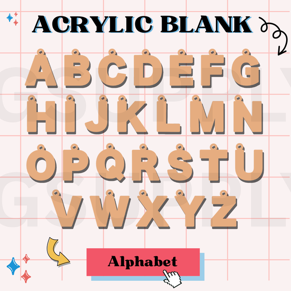 ACRYLIC ALPHABET BLANKS