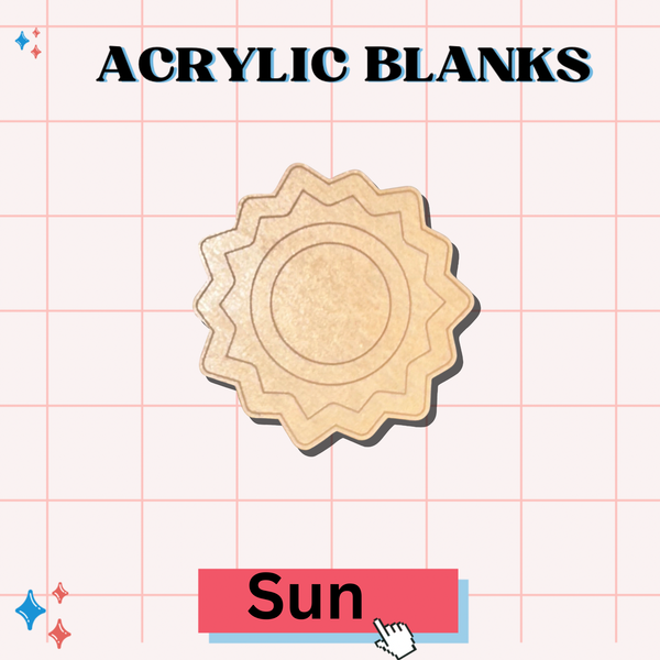 SUN -Acrylic Badge Reel Blank-