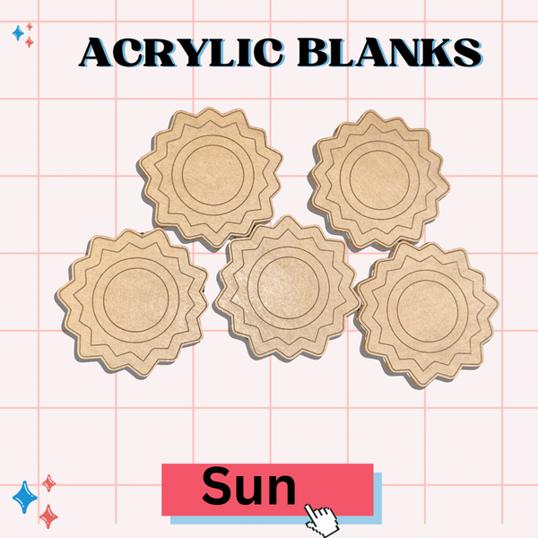 SUN -Acrylic Badge Reel Blank-