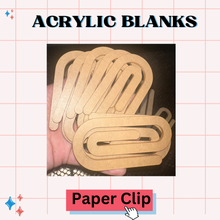 PAPER CLIP -Acrylic Badge Reel Blank-