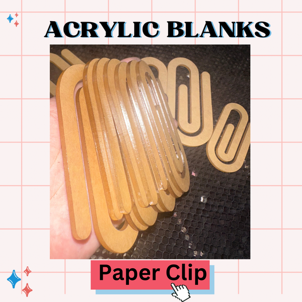 PAPER CLIP -Acrylic Badge Reel Blank-