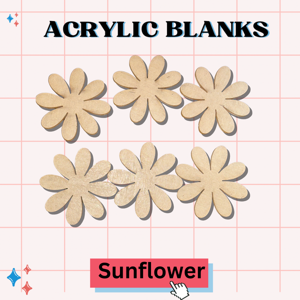 SUNFLOWER -Acrylic Badge Reel Blank-