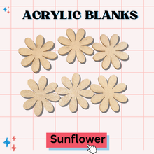 SUNFLOWER -Acrylic Badge Reel Blank-