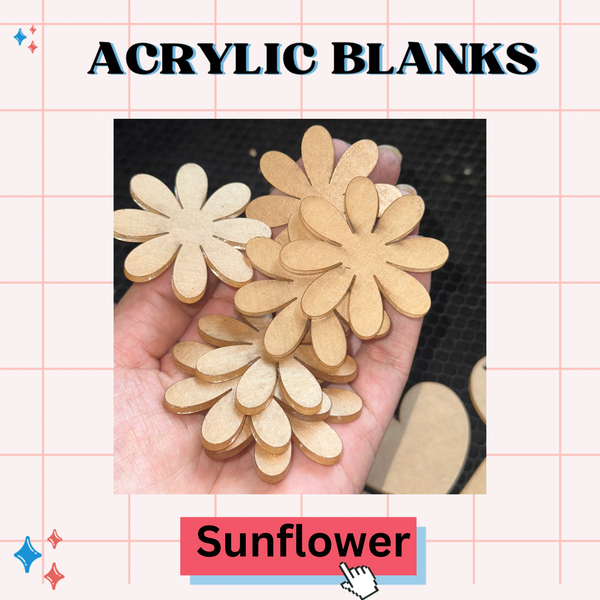 SUNFLOWER -Acrylic Badge Reel Blank-