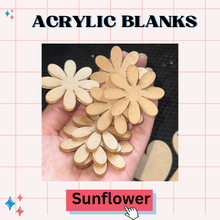 SUNFLOWER -Acrylic Badge Reel Blank-