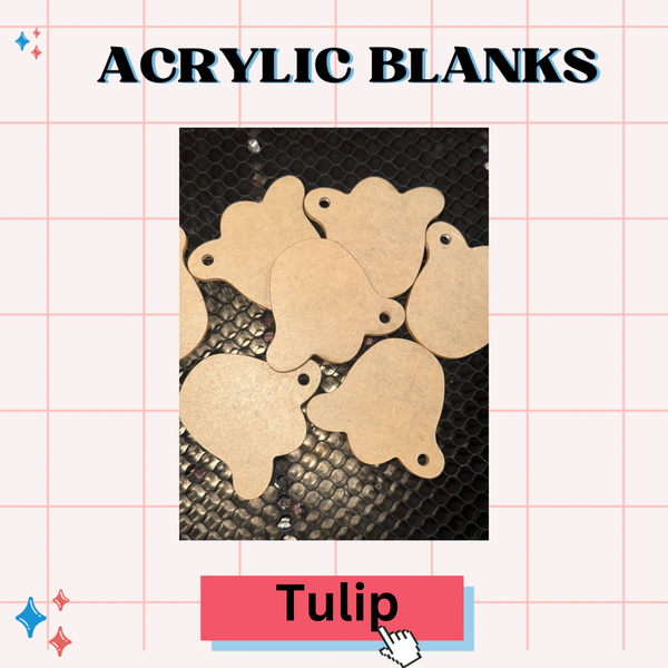 TULIP-Acrylic Badge Reel Blank-
